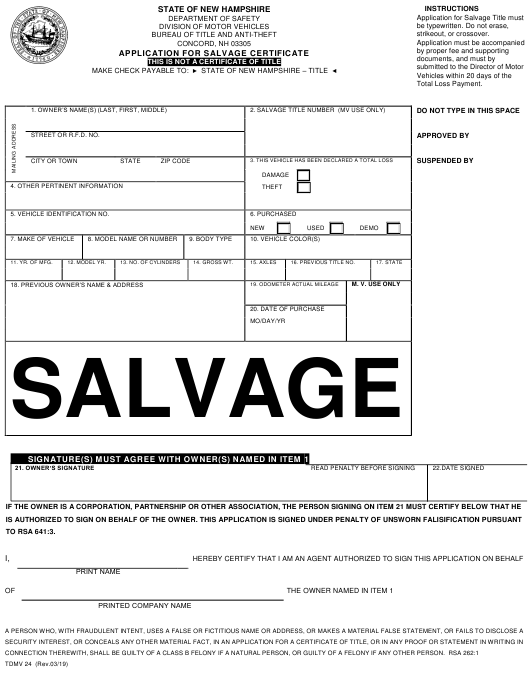 Read more about the article How to Register Certificate of Salvage in MD