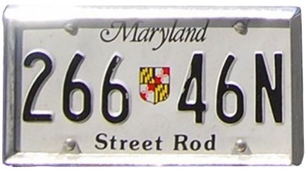 md-street-rod-license-plate